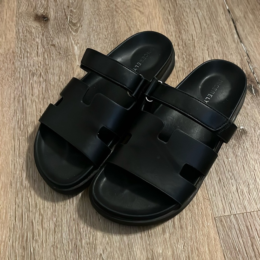 Black Sincerely Jules Sandals - Size 7